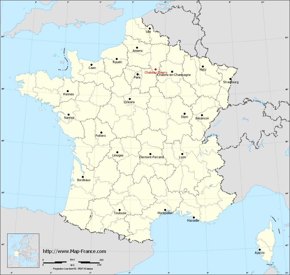 Carte administrative of Château-Thierry