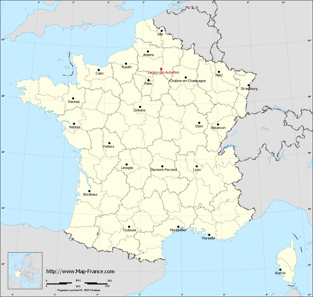 Carte administrative of Largny-sur-Automne