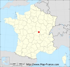 Small administrative base map of Beaulon