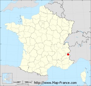 Small Administrative France Map Montgenevre 
