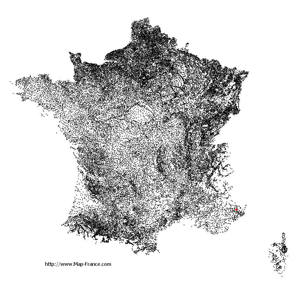 Villars-sur-Var on the municipalities map of France