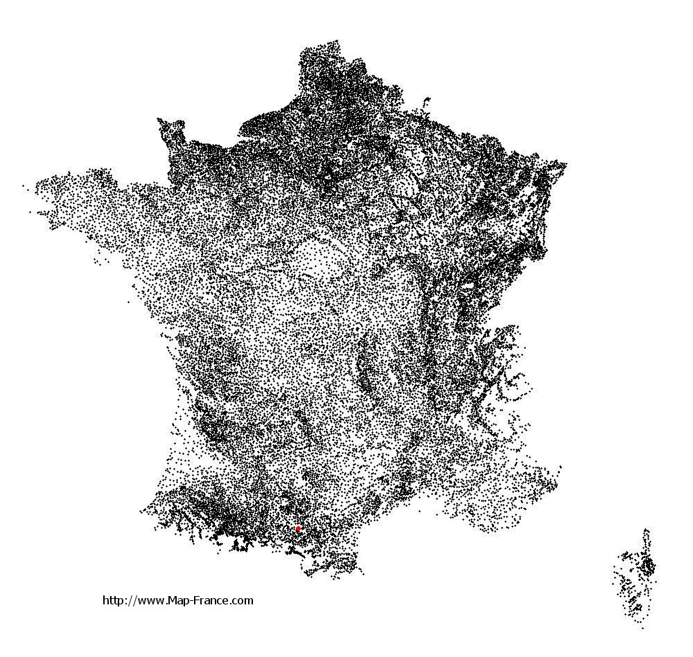 Gaudiès on the municipalities map of France