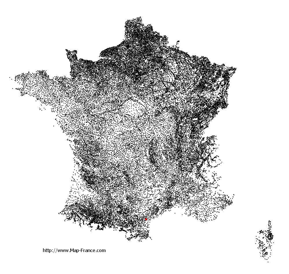 Raissac-d'Aude on the municipalities map of France