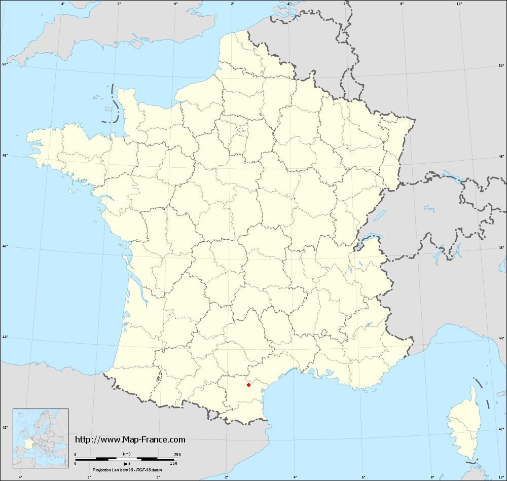 Base administrative map of Roquecourbe-Minervois