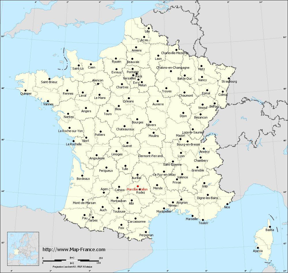 Administrative map of Marcillac-Vallon