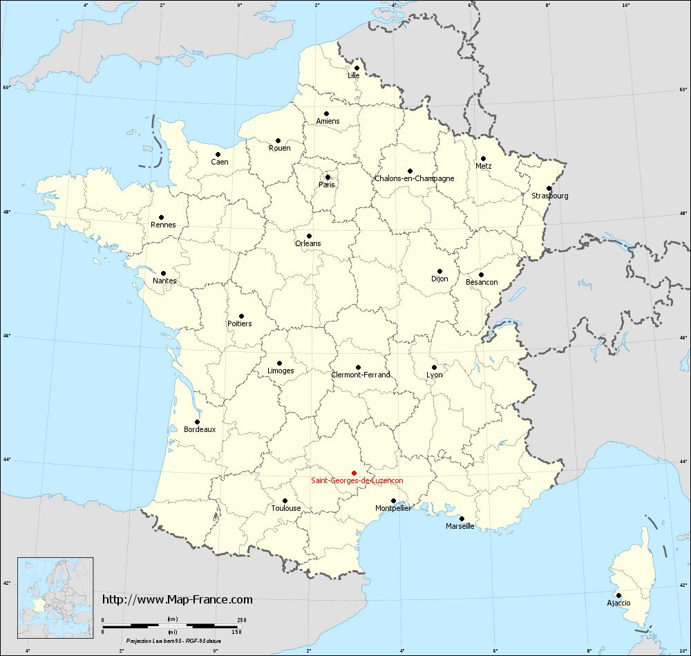 Carte administrative of Saint-Georges-de-Luzençon