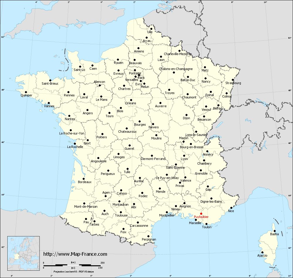 Administrative map of Puyloubier