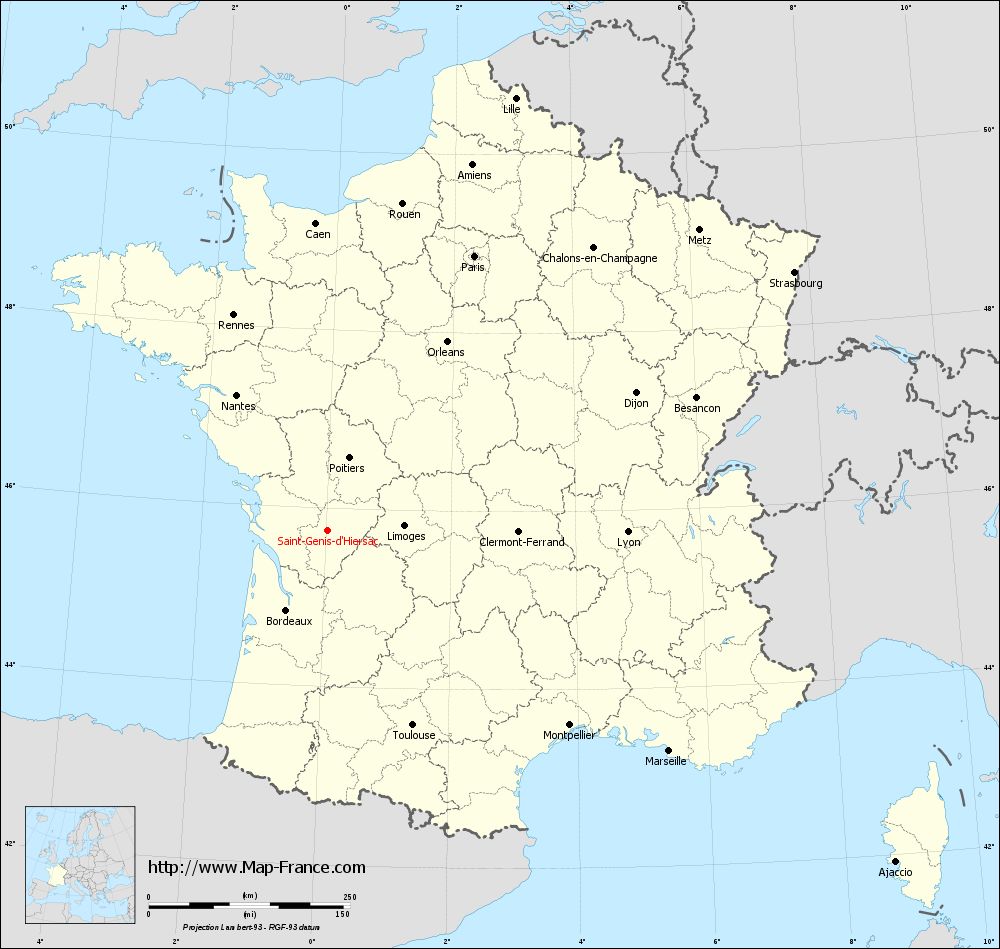 Carte administrative of Saint-Genis-d'Hiersac