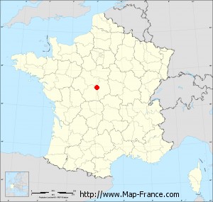 Small administrative base map of Chéry