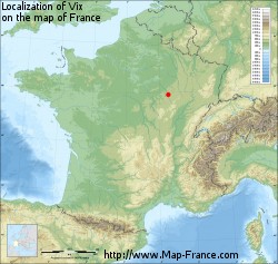 Vix on the map of France