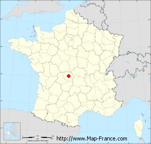 Small administrative base map of Moutier-d'Ahun