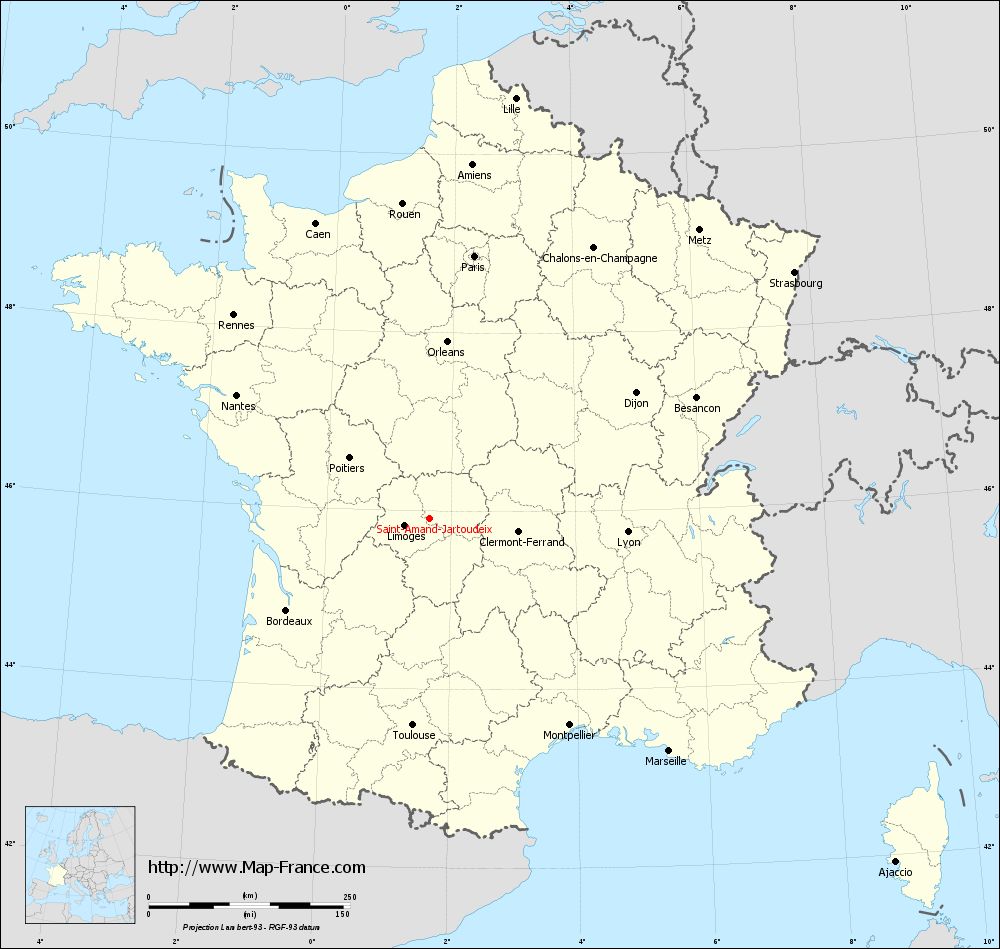 Carte administrative of Saint-Amand-Jartoudeix