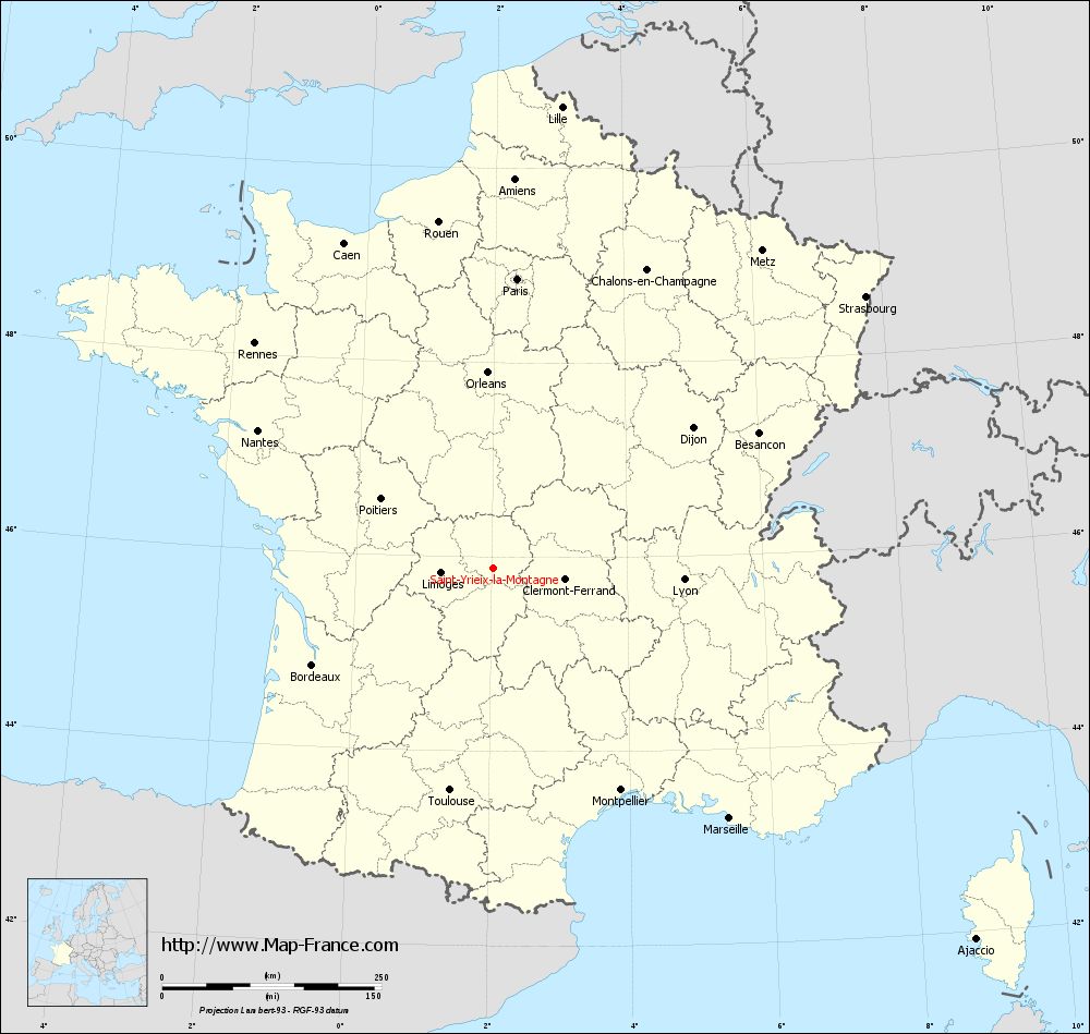 Carte administrative of Saint-Yrieix-la-Montagne