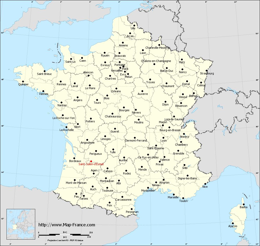 Administrative map of Saint-Julien-d'Eymet
