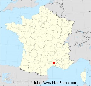 Small administrative base map of Montignargues