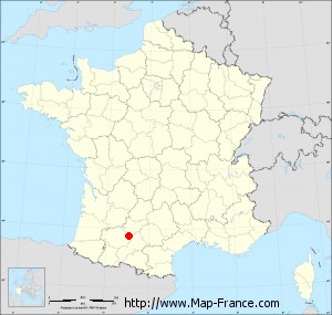 Small administrative base map of Cadours