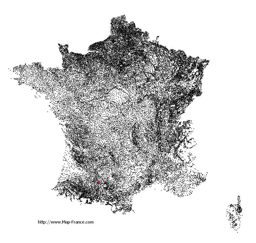 Laréole on the municipalities map of France