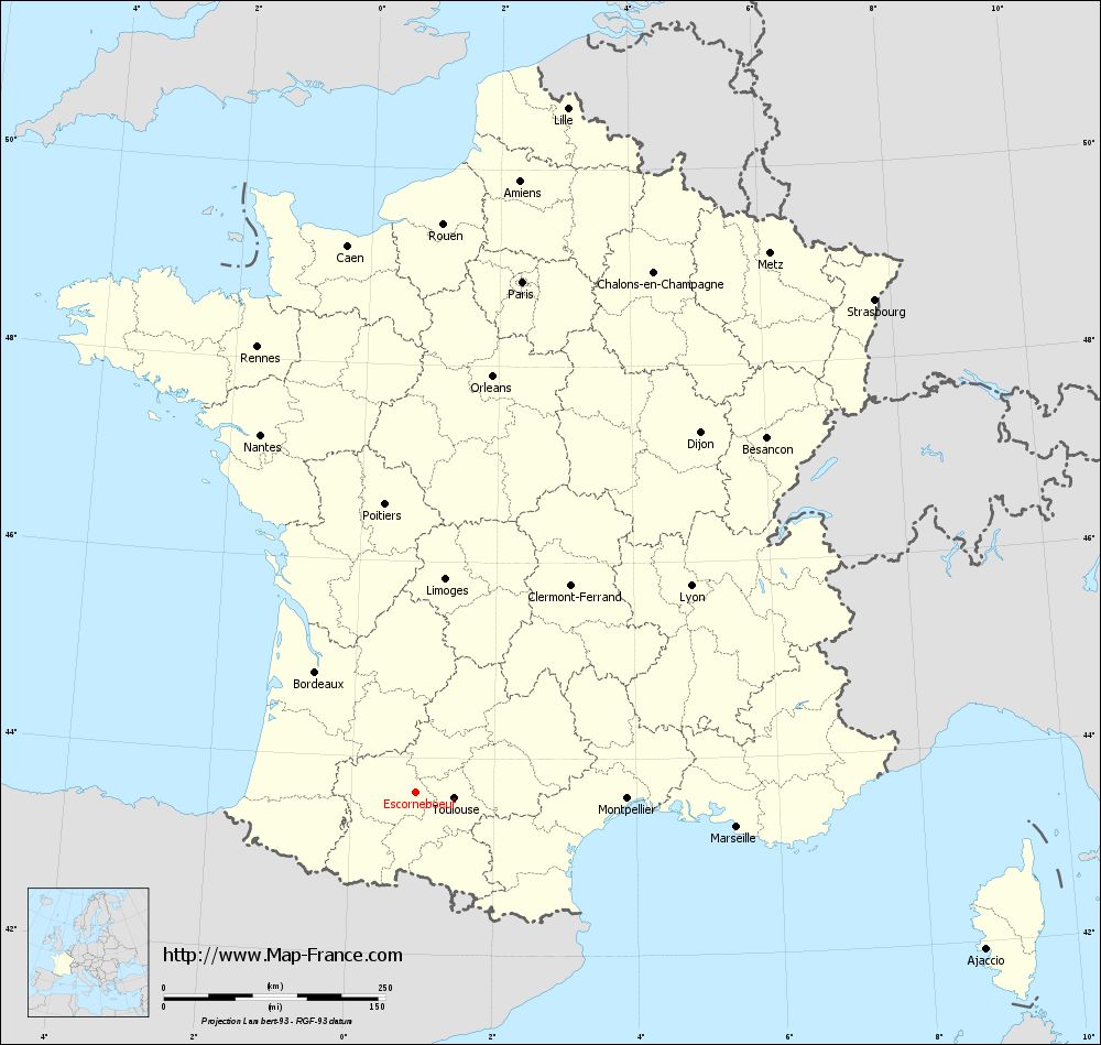 Carte administrative of Escornebœuf