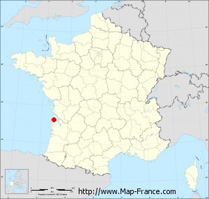 Small administrative base map of Naujac-sur-Mer
