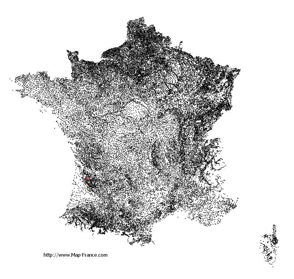 Tresses on the municipalities map of France