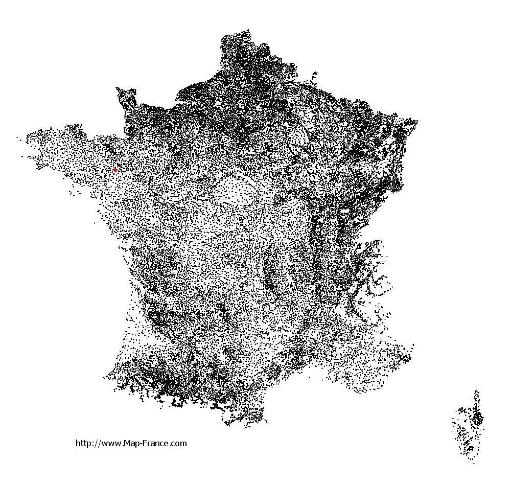 Saint-Senoux on the municipalities map of France