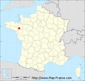 Small administrative base map of Saint-Senoux