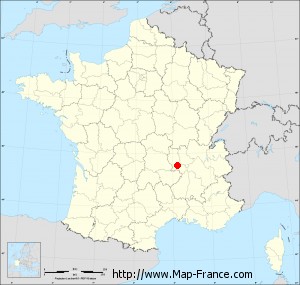 Small administrative base map of Saint-Cyprien