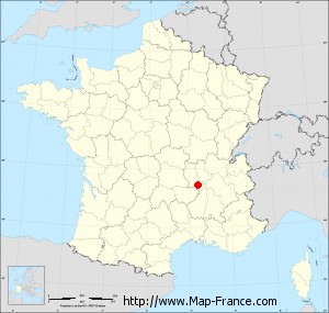 Small administrative base map of Saint-Étienne