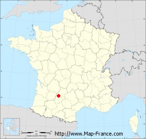 Small administrative base map of Bagat-en-Quercy