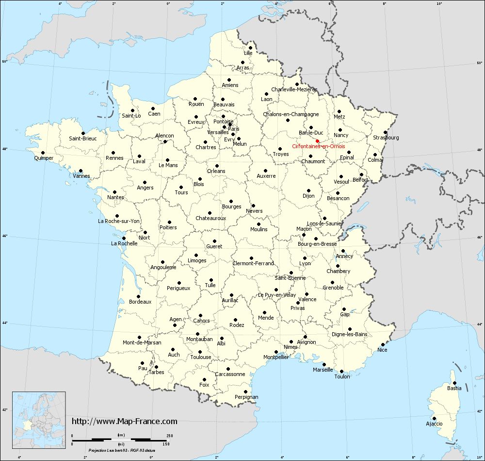Administrative map of Cirfontaines-en-Ornois