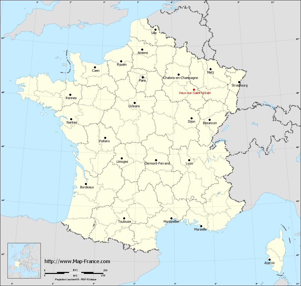 Carte administrative of Vaux-sur-Saint-Urbain