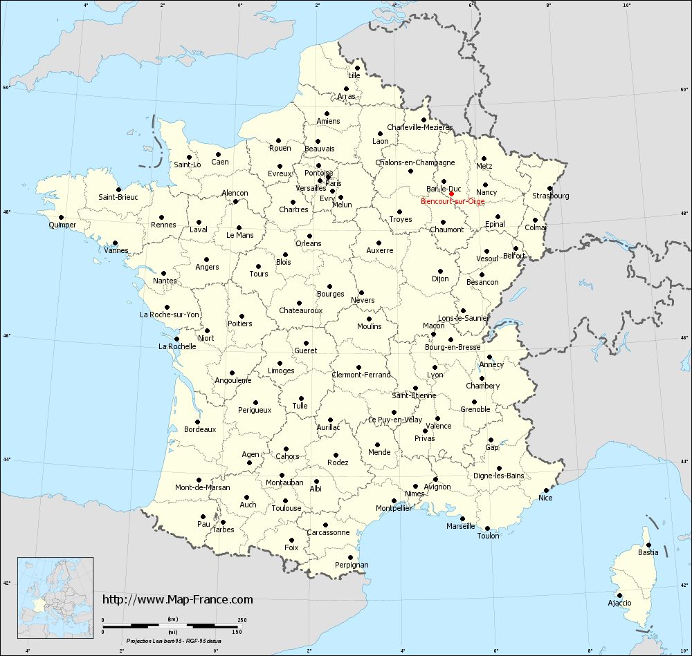 Administrative map of Biencourt-sur-Orge