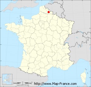 Small administrative base map of Avesnes-le-Sec