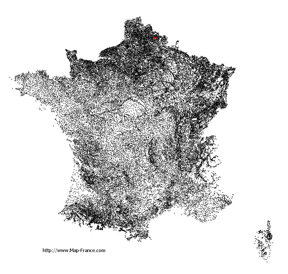 Haspres on the municipalities map of France