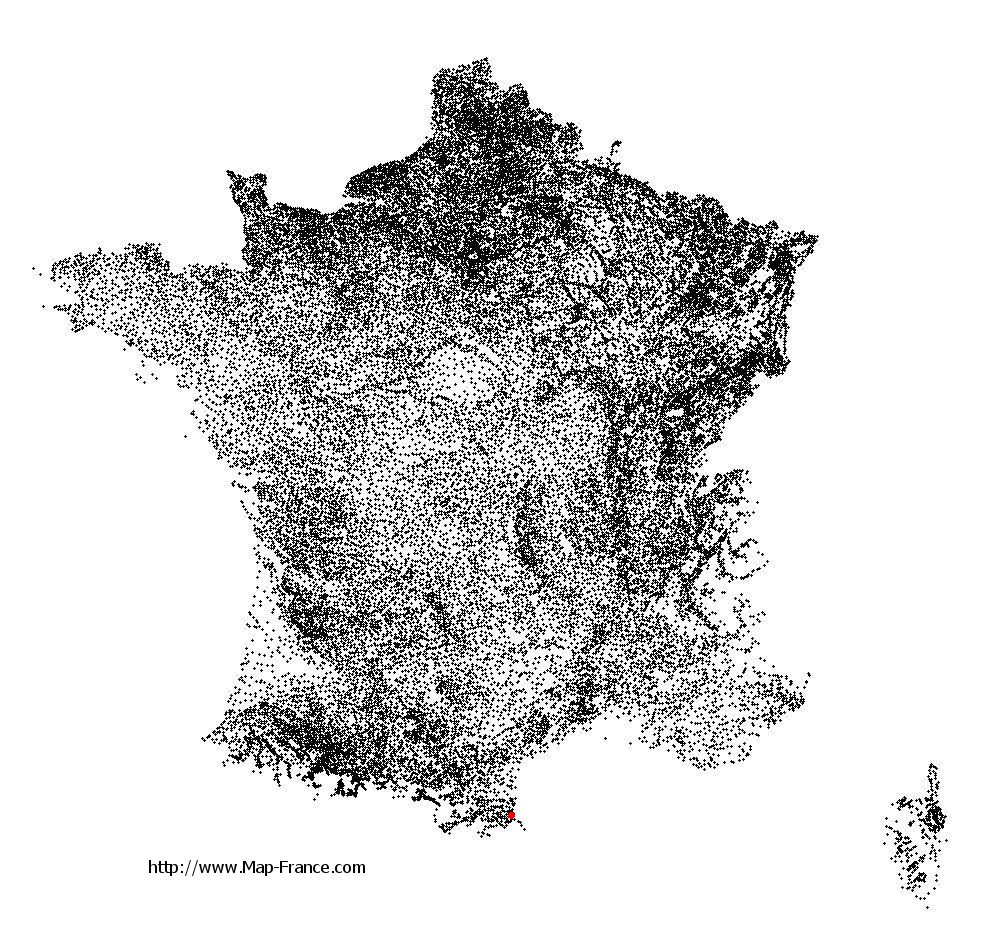 Elne on the municipalities map of France