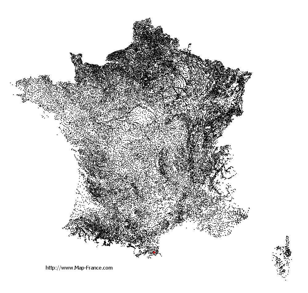 Passa on the municipalities map of France