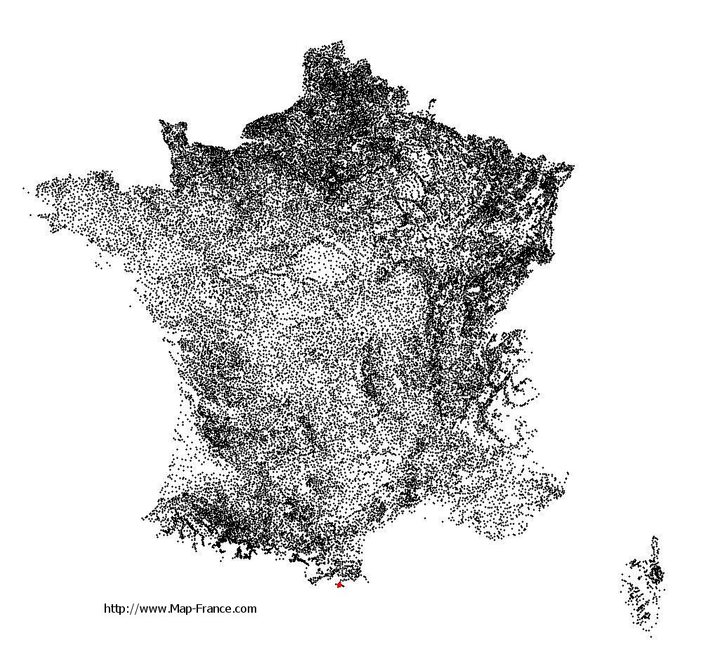 Serralongue on the municipalities map of France
