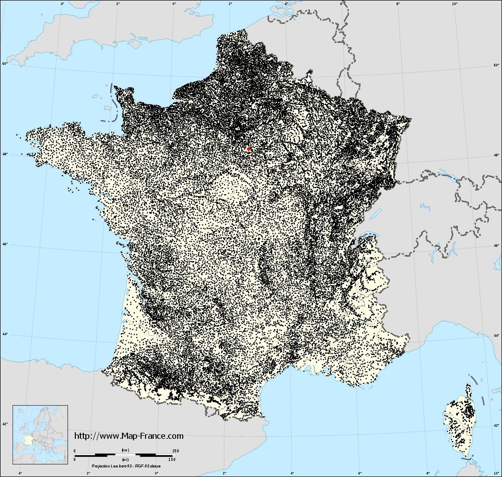 ROAD MAP FONTAINEBLEAU : maps of Fontainebleau 77300