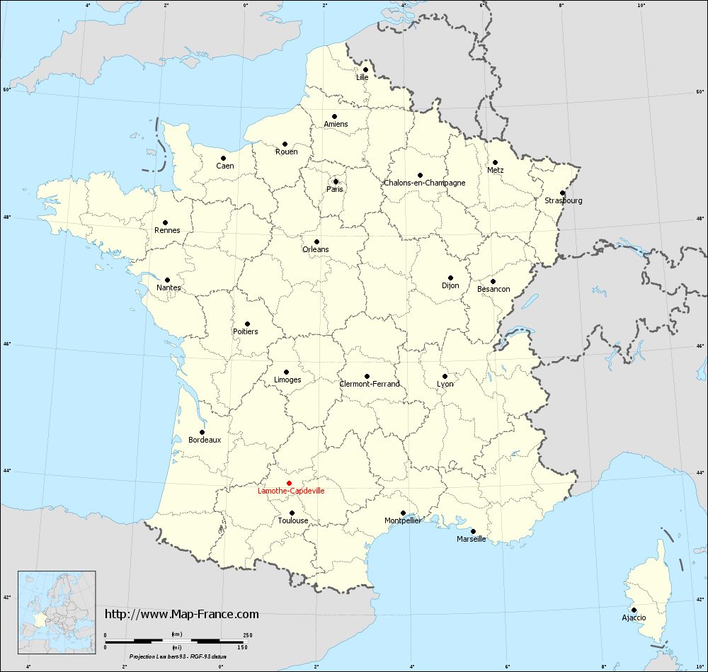 Carte administrative of Lamothe-Capdeville