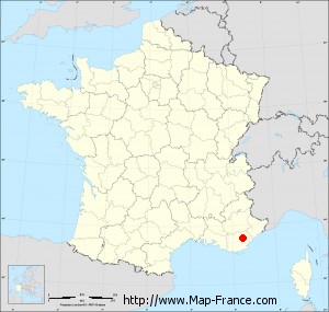 Small administrative base map of Draguignan