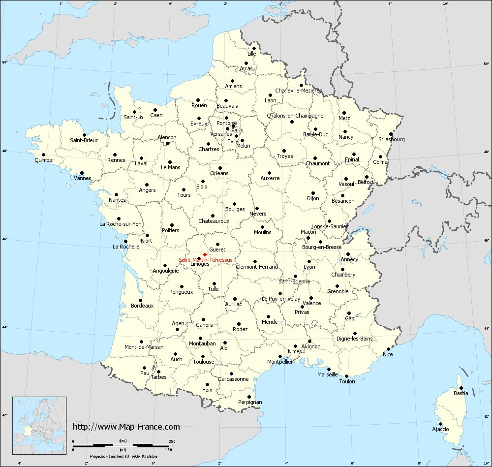 Administrative map of Saint-Martin-Terressus